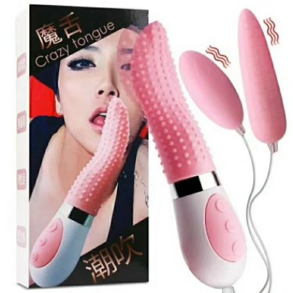 魔舌双跳蛋组合充电款Magic tongue double vibrating egg combination charging