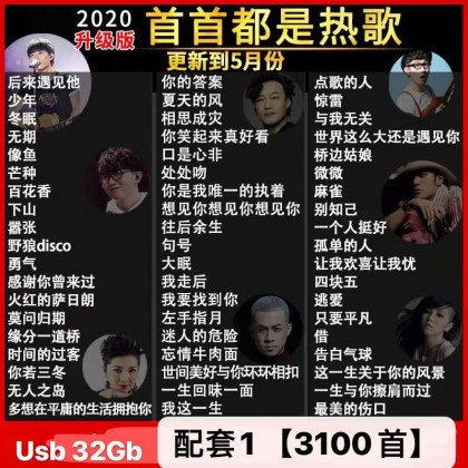 热门配套1 新流行歌曲 32GB Usb Pendrive 热门配套1 新流行歌曲 32GB Usb Pendrive