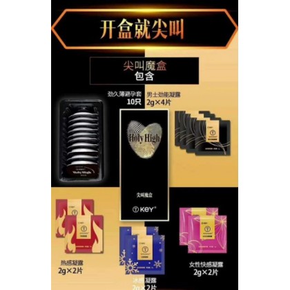 Key 尖叫魔盒破尿酸避孕套 (10片)