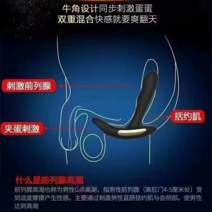 无线遥控加温前列腺按摩器充电款Wireless remote control heating prostate massager charging model