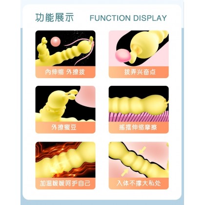 久爱加温伸缩撩拨震动棒充电款Long love heating telescopic and prodding vibrator charging model